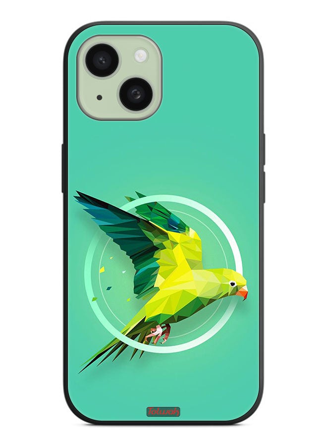Tolwak Apple iPhone 15 Plus Protective Case Cover Parrot Abstract Art - Image 2