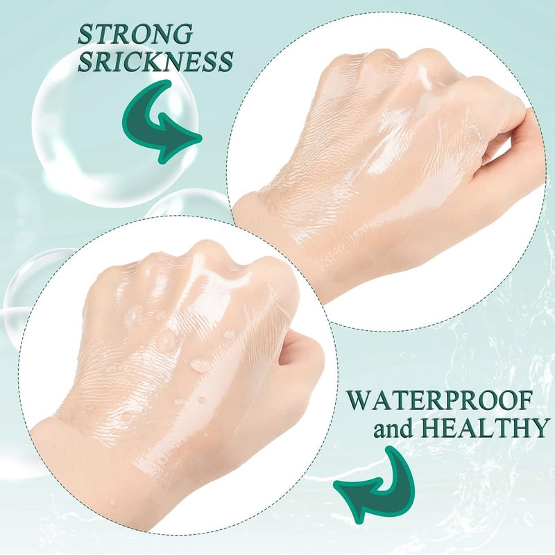 Woanger 120 Pcs Transparent Stretch Adhesive Bandage Waterproof Bandage Transparent Film Dressing Clear Bandages Waterproof Tattoo Bandages Patch Film Cover2 3 4 5 6 8 in - Image 4