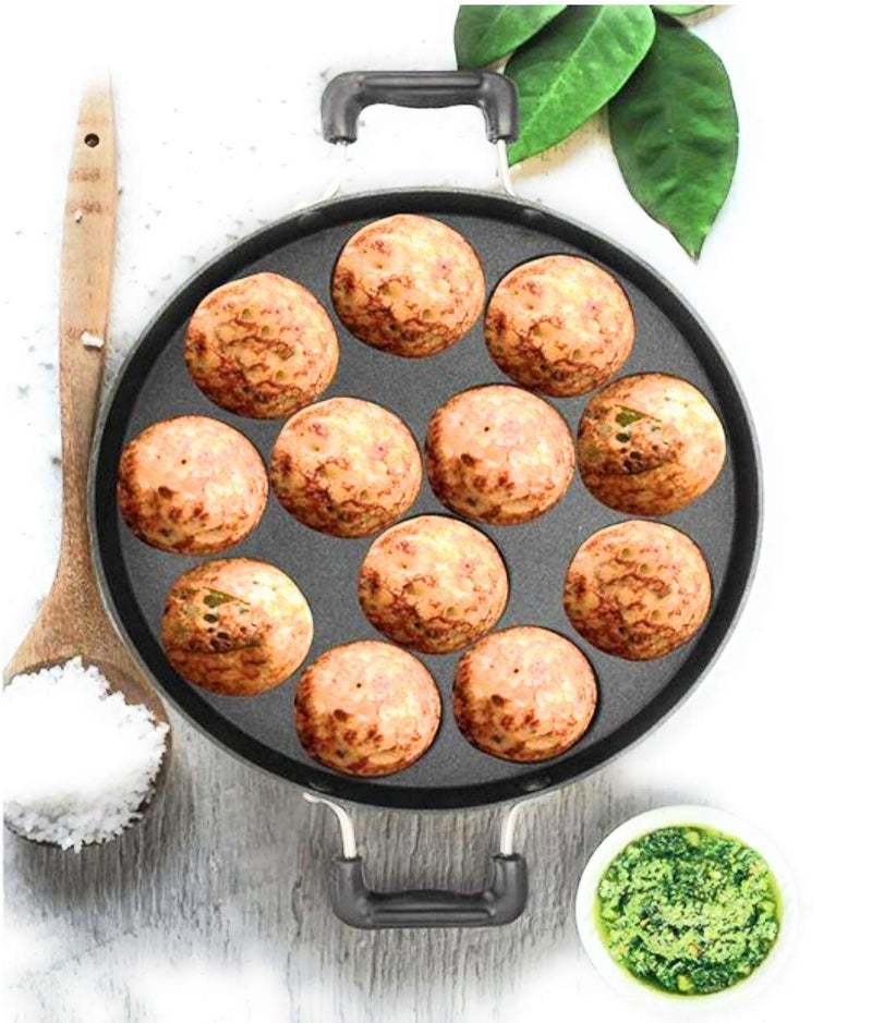 SHOPECOM Litti Maker 12 Cavity Appam Maker with Lid - Image 1