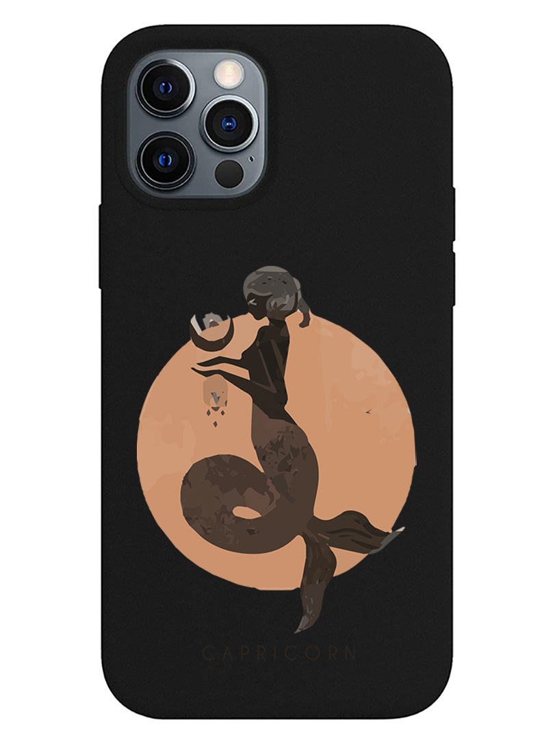 Theodor غطاء حماية رفيع من السيليكون السائل مع حماية كاملة للجسم غطاء مضاد للخدش ومقاوم للصدمات لجهاز iPhone 12 Pro أسود - FORZA442 - Image 1