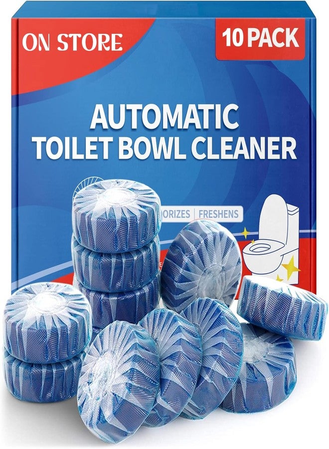 ON STORE Toilet Bowl Cleaner Tablets - Automatic Toilet Tank Cleaner, Blue Freshener Tablets for Stain Removal, Deodorizing & Long-Lasting Cleaning - Easy to Use, Septic Safe (5) - Image 1