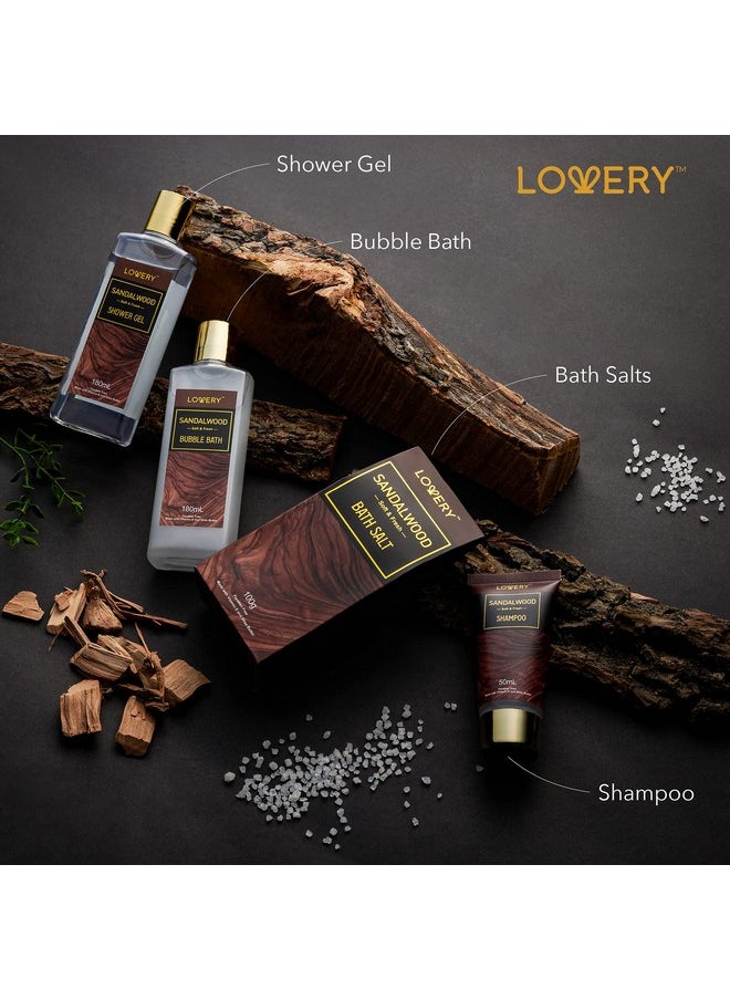 LOVERY - Mens Gift Set 14Pc Sandalwood Bath Gift Set Personal Self Care Kit Gifts From Son Relaxing Man Gift Basket For Dad Boyfriend Husband Birthday Basket Grooming & Skin Care For Men - Image 1
