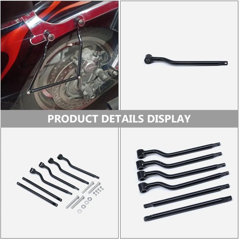 Motorcycle Saddlebag Support Rack and Saddle Mounting Bracket Black Iron Support Rod Accessory for Universal Motorcycle Side Bags - Image 3