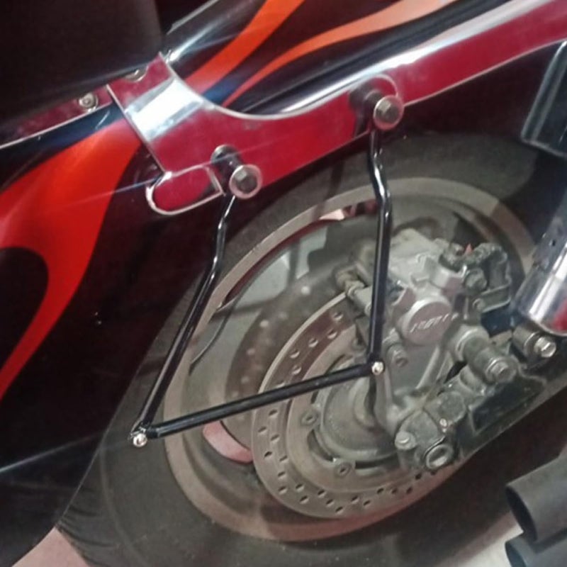 Motorcycle Saddlebag Support Rack and Saddle Mounting Bracket Black Iron Support Rod Accessory for Universal Motorcycle Side Bags - Image 4