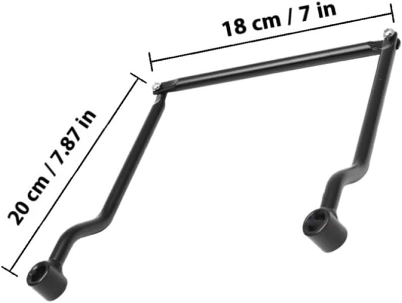 Motorcycle Saddlebag Support Rack and Saddle Mounting Bracket Black Iron Support Rod Accessory for Universal Motorcycle Side Bags - Image 2