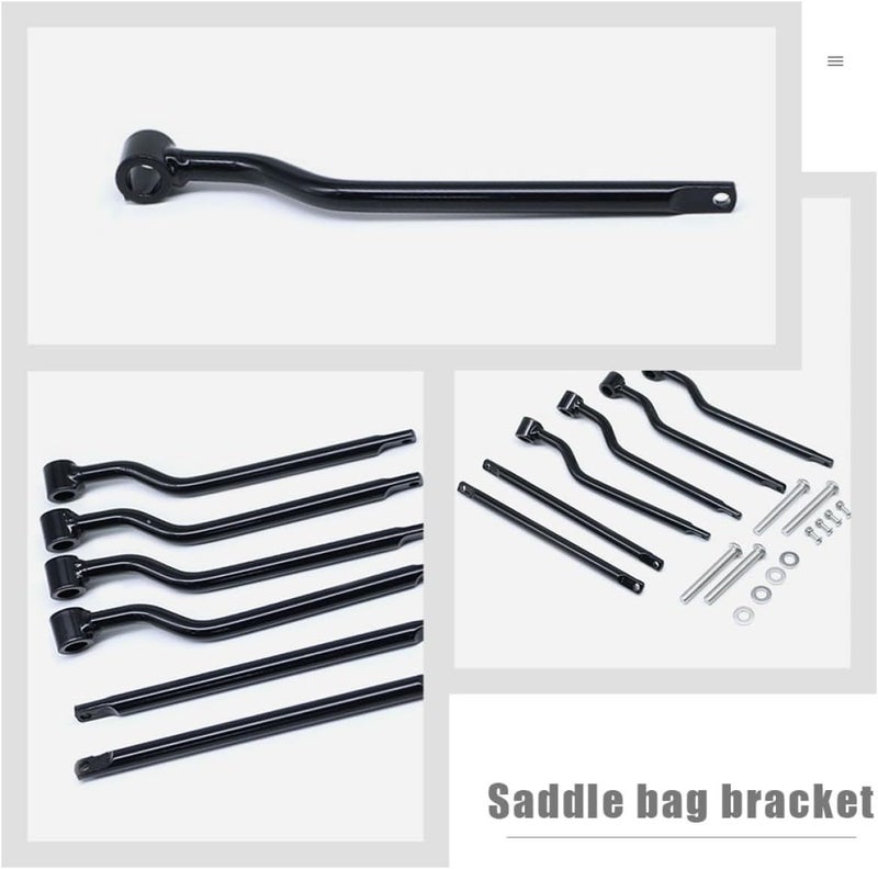 Motorcycle Saddlebag Support Rack and Saddle Mounting Bracket Black Iron Support Rod Accessory for Universal Motorcycle Side Bags - Image 5