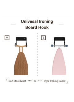 SYOSI Ironing Board Wall Mount, Ironing Board Hanger, Ironing Board Holder, Iron Board Hook Wall Mount with Mounting Screws, for Laundry Rooms  - Image 4