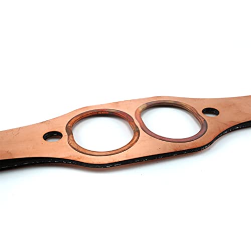Jetuplusllc SBC Oval Port Copper Header Exhaust Gaskets Compatible with SB Chevy 327 305 350 383 Reusable - Image 4