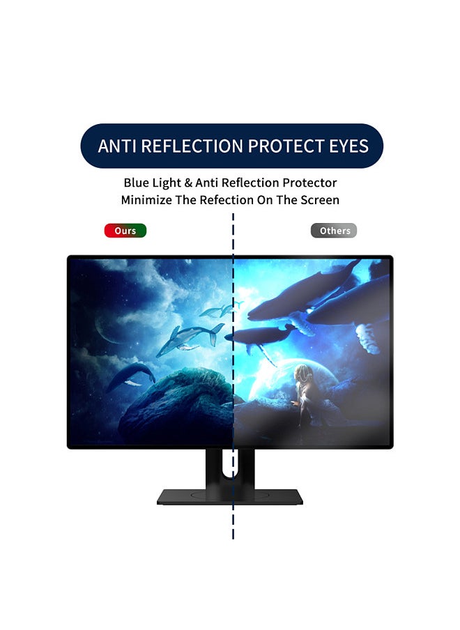 Generic - Computer Screen Protector Eye Protection Film Anti-Reflection 16：9 20-32in High Clear Hanging Acrylic Eye Protection Blue Light Anti-Reflection Protection Film Computer Screen Privacy Film - Image 1