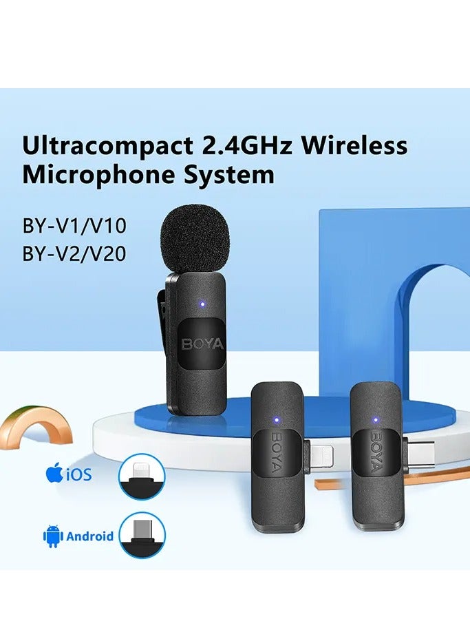 BOYA BY-V20 Ultracompact Wireless Microphone System for USB-C Devices (2.4 GHz)