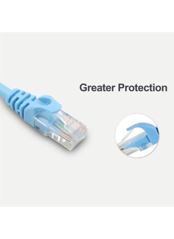 Unitek Cat 6 UTP RJ45 Ethernet LAN Network Cable, 1 Meter, High-Speed Gigabit Internet Patch Cord, Unshielded Twisted Pair, Durable PVC Jacket, Universal Compatibility – Blue