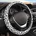 BDFHYK Black Leopard Print Steering Wheel Cover for Women Men Universal 15 Inch Car Accessories NonSlip Stylish Design Fits Most Cars SUVs and Auto - Image 2