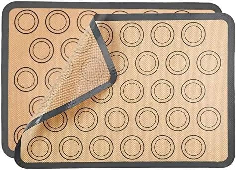 Topinon 1Pcs Silicone Baking Mats Non-Stick Macaroon Baking Mat, Heat-Resistant Cooking Bakeware Mat for Making Macarons, Pastry, Pizza, Bread - Image 1