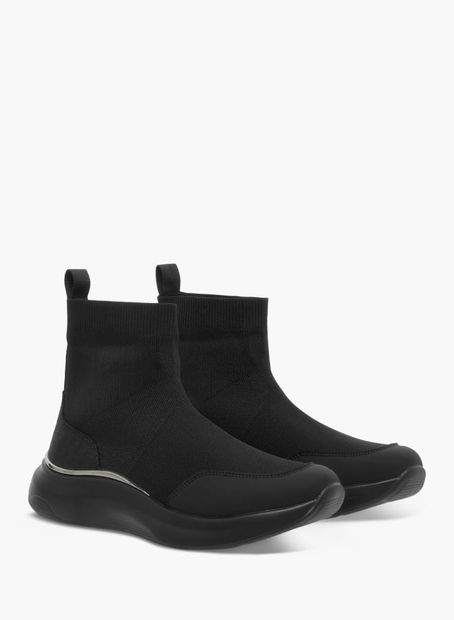 Flora Bella By Shoexpress Women's Monogram Pand Slip-On High Cut Sneakers  - Image 1