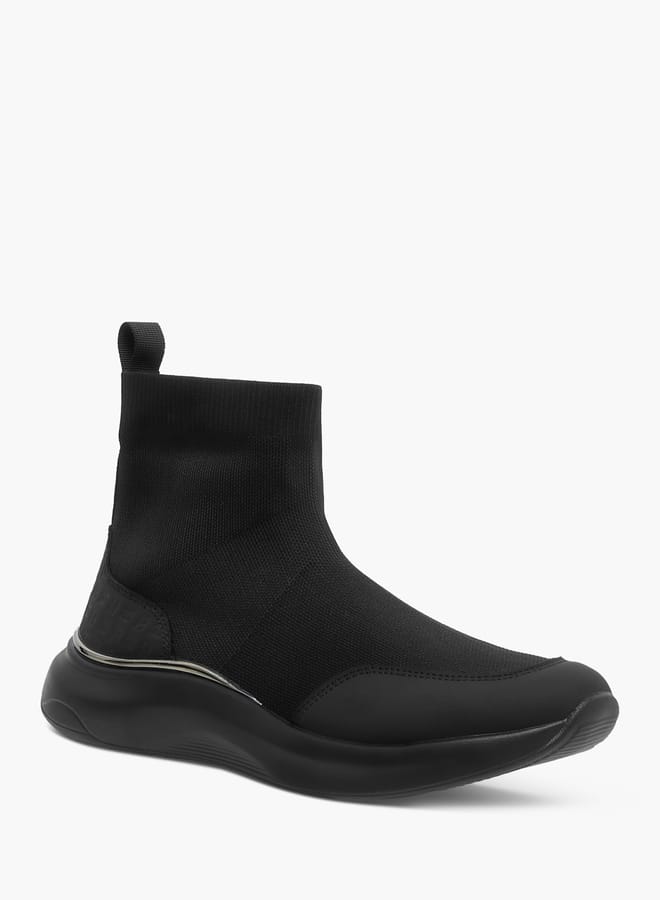 Flora Bella By Shoexpress Women's Monogram Pand Slip-On High Cut Sneakers  - Image 2