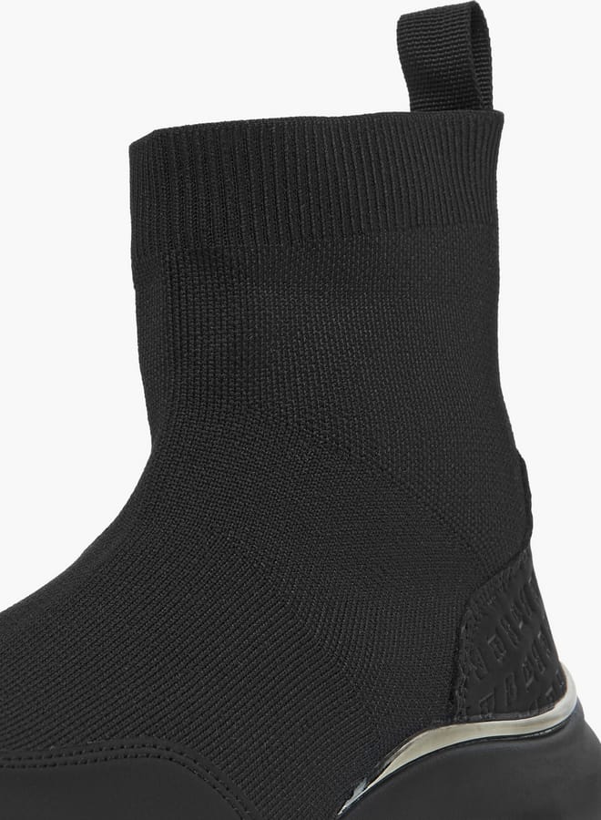 Flora Bella By Shoexpress Women's Monogram Pand Slip-On High Cut Sneakers  - Image 4
