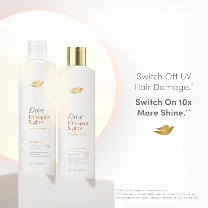 Dove شامبو دوف لعلاج التلف 1 قطعة إصلاح وتألق إصلاح 99% من تلف الشعر الناتج عن الأشعة فوق البنفسجية* مع سيروم الفيروليك 12 أونصة - Image 5