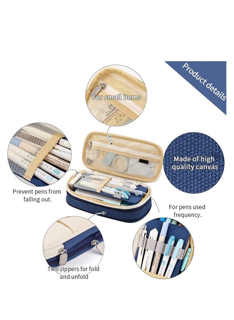 Loquat Pencil Case Expandable Pen Bag Big Capacity Storage with Zipper Large Pencil Pouch Stationery for School Supplies - Image 4