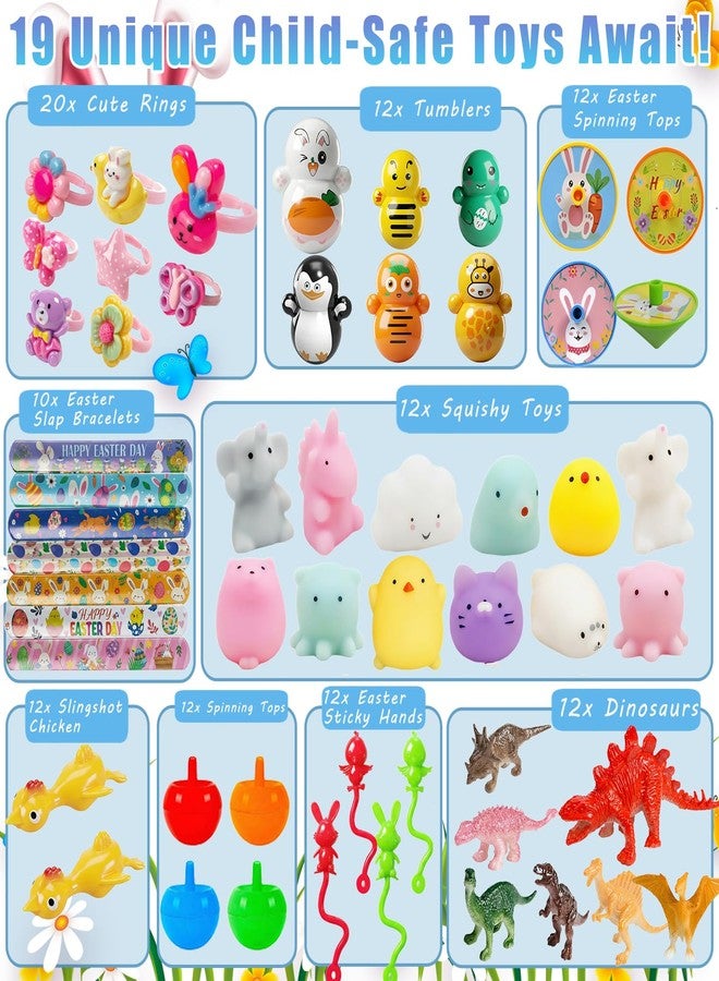 SQZUWIT 200 Pcs Easter Egg Fillers Basket Stuffers Essentials, Small Miny Toys Bulk Assortment Gift for Kids Girls Boys Party Favors Classroom Prize Supplies - Image 3