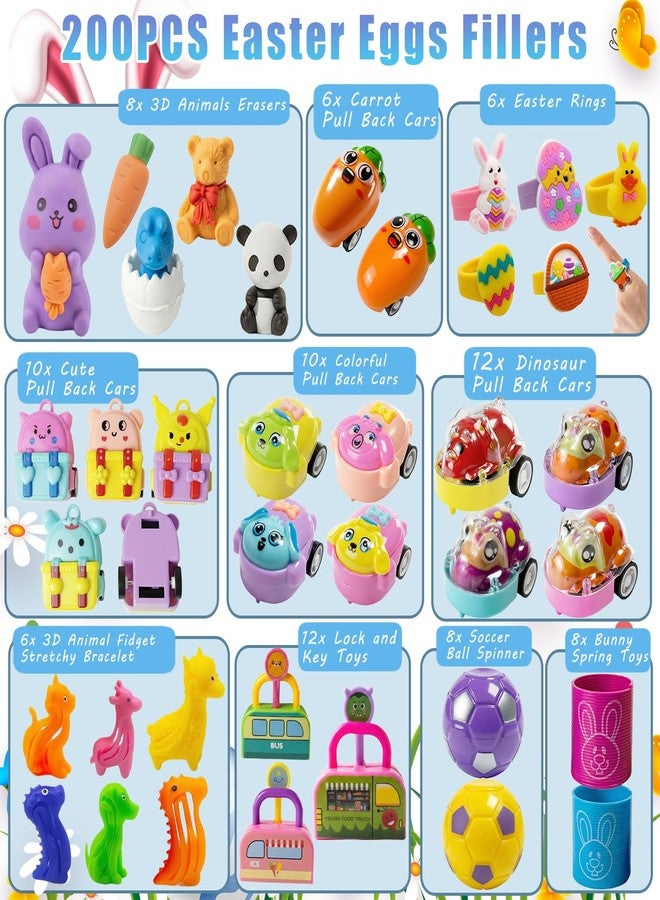 SQZUWIT 200 Pcs Easter Egg Fillers Basket Stuffers Essentials, Small Miny Toys Bulk Assortment Gift for Kids Girls Boys Party Favors Classroom Prize Supplies - Image 2