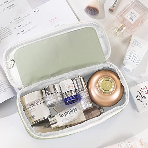 WAFJAMF Large Capacity Pencil Box with Zipper Big Storage Bag Pouch Holder Box Organizer for Office Travel Light Green - Image 3