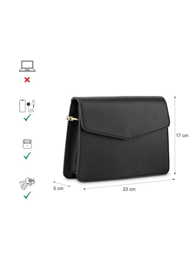 Fastrack Solid Structured Sling Bag for Women, Girls and Ladies | Gold Chain Sling Straps | Ladies Purse Handbag - Image 4