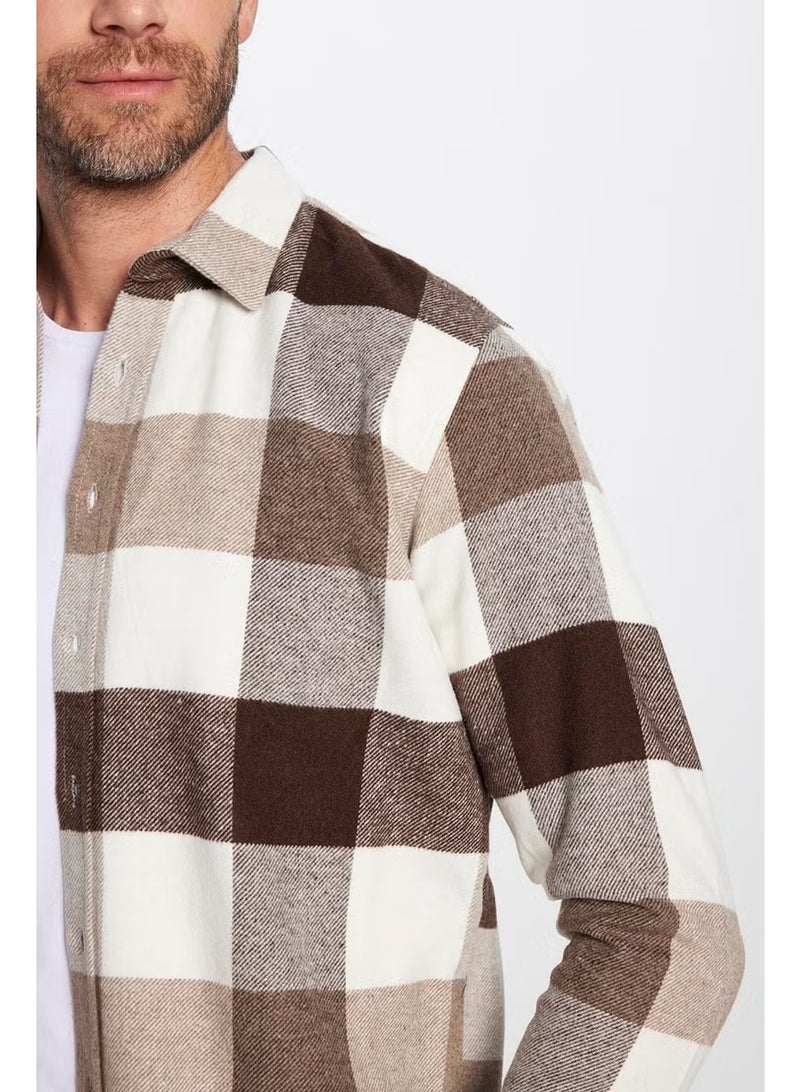 Tudors Men's Slim Fit Slim Fit Lumberjack Plaid Winter Shirt - Image 3