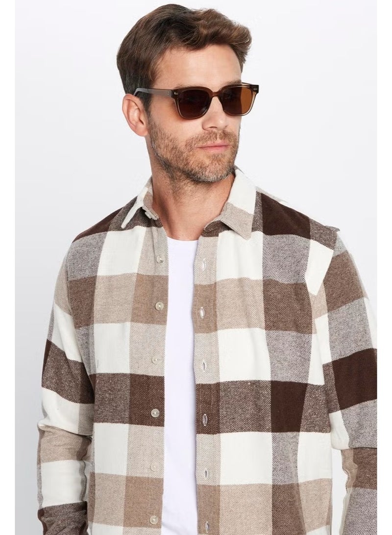 Tudors Men's Slim Fit Slim Fit Lumberjack Plaid Winter Shirt - Image 2
