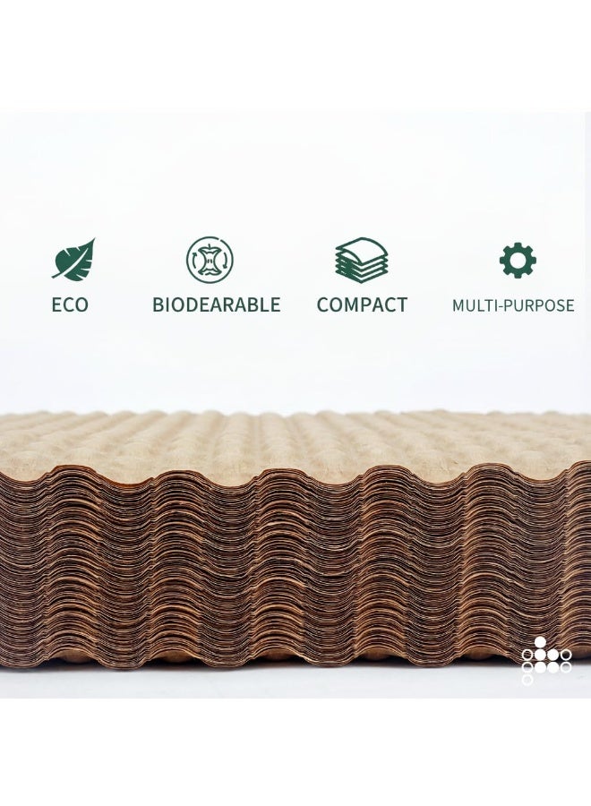 YelaJoy 50 Sheets Bubble Paper, 29 x 30 cm Packing Paper, Durable Kraft Bubble Wrap for Moving, Recyclable Packing Paper, Eco Friendly Bubble Wrap Alternative, Sustainable Shipping Supplies for Small Business - Image 3