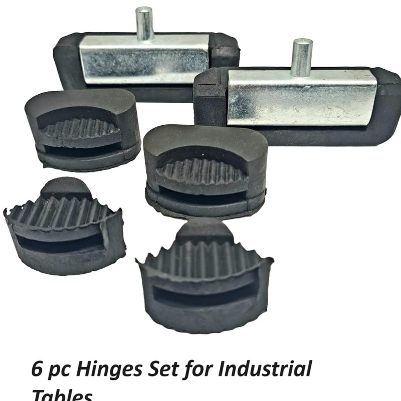 Zenith Zenith 6pc Hinges Set for Industrial Tables of Big Machines Like Jack Juki Gemsy Zenith Industrial Sewing MachineBlack Steel Finish 4 - Image 2