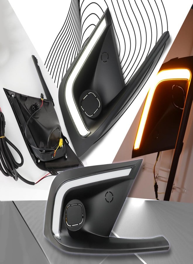 PGTOPONE Switchback White/Amber LED Front Fog Daytime Running Lamp Dynamic Sequential LED Turn Signal Light Function Compatible with Honda CIVIC 11th 2022 LX EX Touring Sport - Image 5