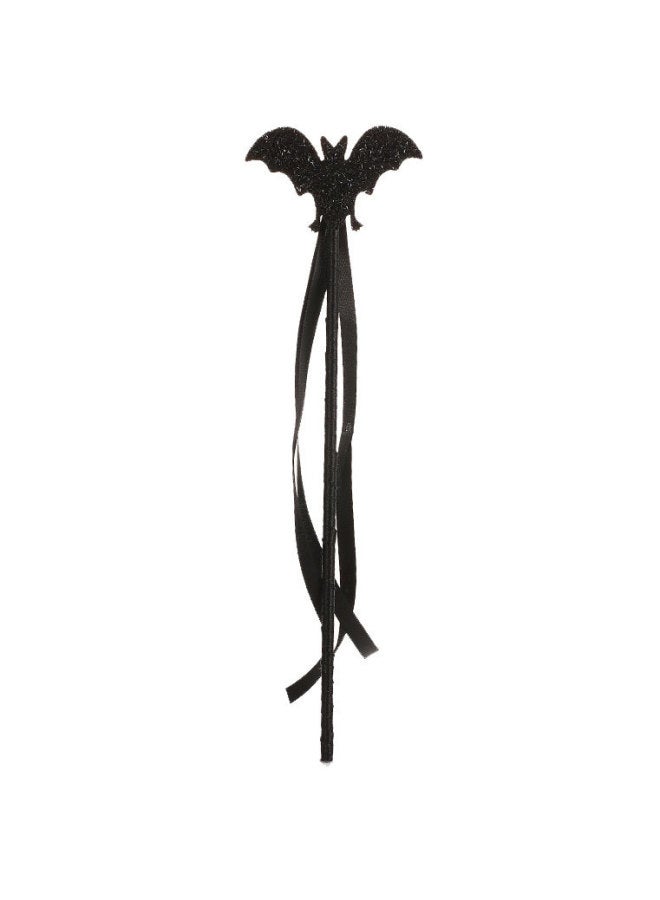 Black Cape - Halloween Hooded Cloak Cape - Bat magic wand - Cosplay Costume, Medieval Cape, Adult Magic Robe, Party Fancy Dress, Performance Prop - Image 1