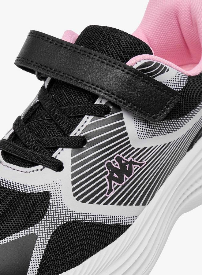 Kappa Girls' Printed Sports Shoes with Hook and Loop Closure - Image 4