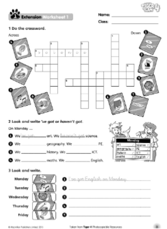 Macmillan Tiger Time -  English Course for Schools -level  4-HomeSchool-Link - Image 3