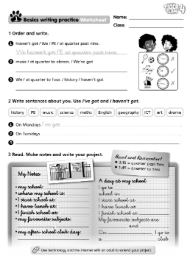 Macmillan Tiger Time -  English Course for Schools -level  4-HomeSchool-Link - Image 2