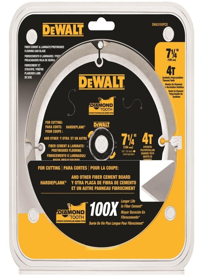 DEWALT Circular Saw Blade, 7 1/4 Inch, 4 Tooth, Cement Cutting (DWA3193PCD) - Image 3
