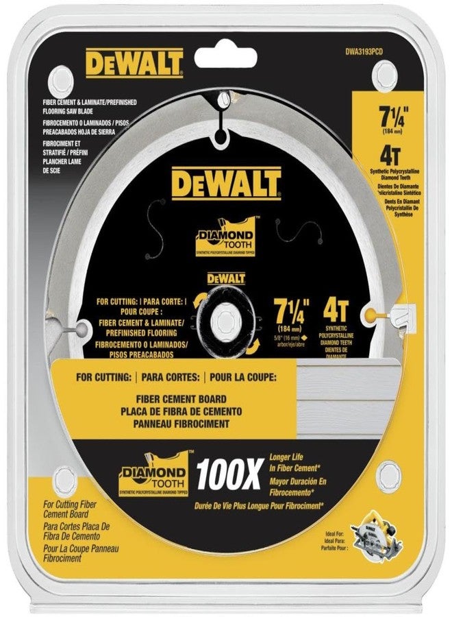 DEWALT Circular Saw Blade, 7 1/4 Inch, 4 Tooth, Cement Cutting (DWA3193PCD) - Image 5
