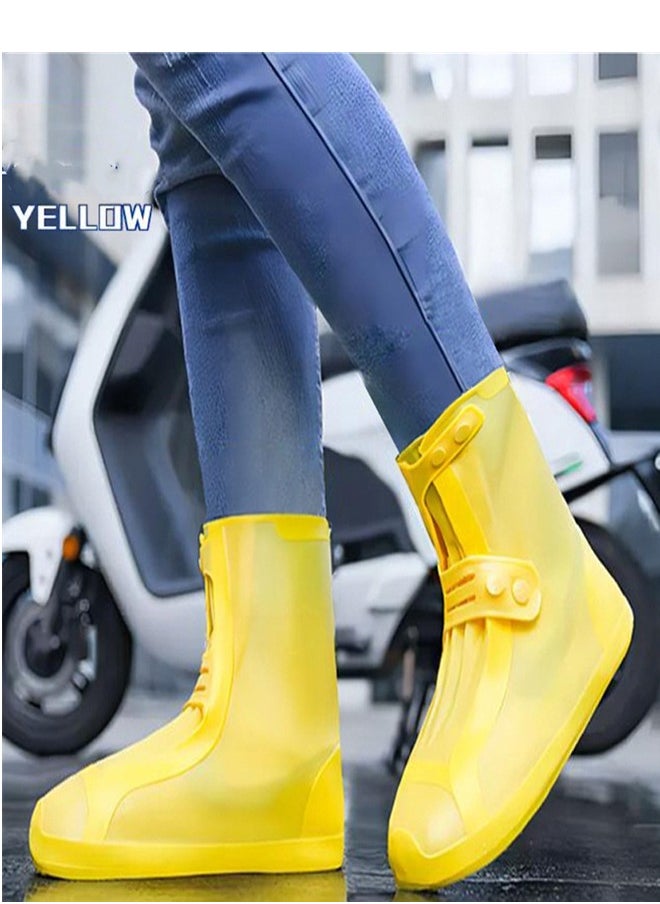 Loquat - Children's Mid Tube Rain Boots Yellow - Image 1