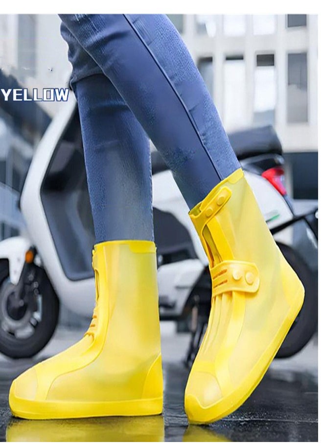 Loquat - Children's Mid Tube Rain Boots Yellow - Image 1