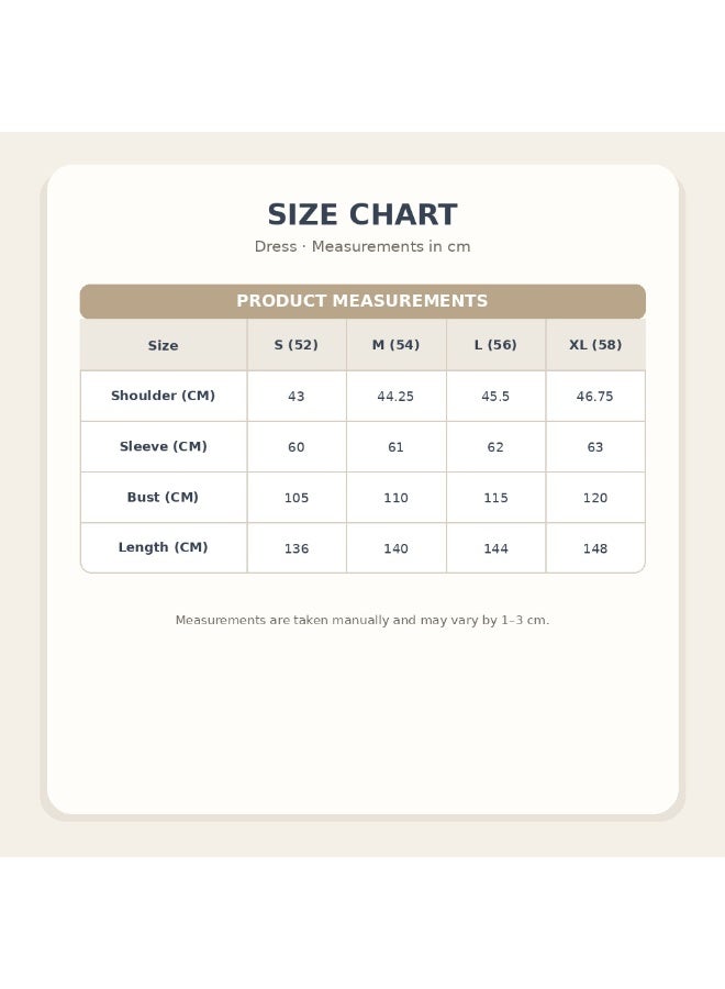 Women Floral Printed Round Neck Abaya Dress Flared Sleeve Tie Waist Loose Maxi Dress - Image 4