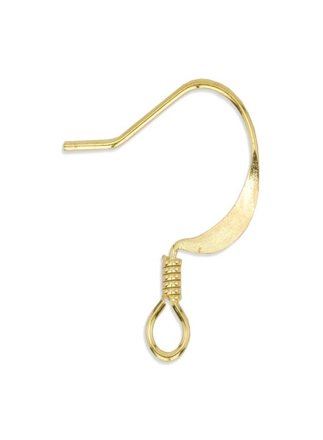 Beadalon Ear Wires, Dapped & Spring, Gold Color, 20 pc