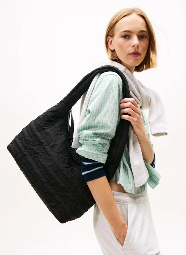 TOMMY JEANS Logo Quilted Hobo Bag