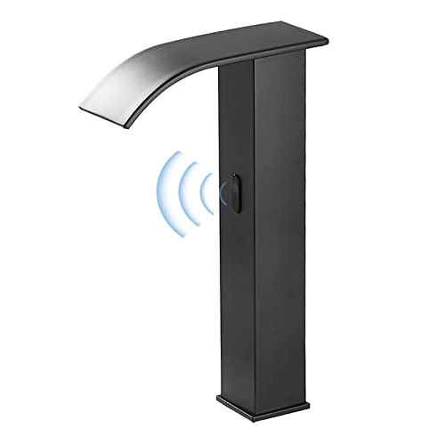 BODQEMR Automatic Faucet touchless Commercial Motion Sensor Bathroom Faucet with Cover Plate Vanity Faucets Hands Free Waterfall Bathroom Water Tap with Control Box and Temperature Mixer by Bodqemr - Image 1