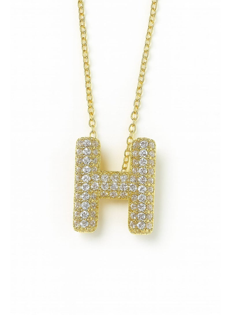 فلافي سلسلة حريمي بدلاية حرف H مرصعة بالكريستال – تصميم أنيق - Image 3
