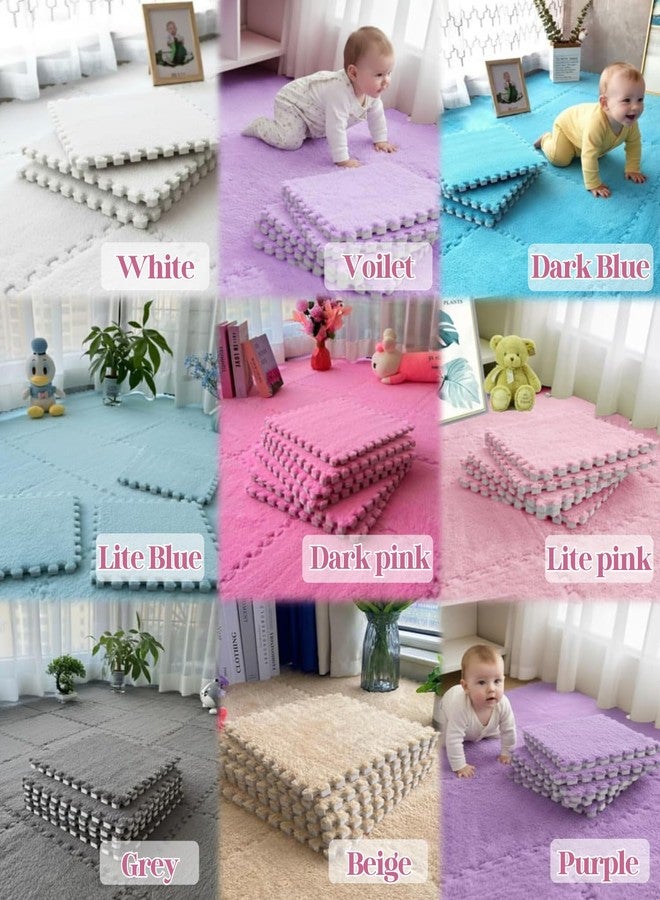 Metreno 10mm/20pcs Kids mats for Floor Soft Plush Foam Babies Puzzle Interlocking Play mats for Crawling Playing Tile mat Carpet Rug for Infants and Toddlers (White, 31.5 * 31.5 * 1cm - 20pcs) - Image 5