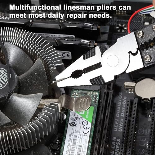 SILENCIO 5 in 1 Multi-function Plier Tools For Multipurpose Lineman Plier with Gripping, Wrench, Cutter, Crimping & Wire Stripper Fuction - Image 5