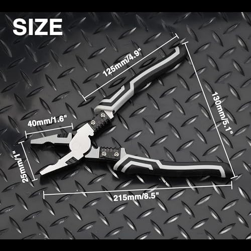 SILENCIO 5 in 1 Multi-function Plier Tools For Multipurpose Lineman Plier with Gripping, Wrench, Cutter, Crimping & Wire Stripper Fuction - Image 4