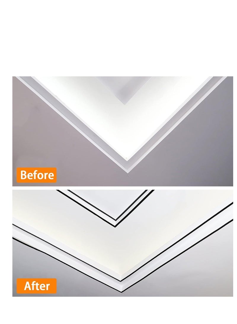 Generic - Stainless Steel Wall Molding Trim Peel and Stick, Flexible Self-Adhesive Metal Trim for Ceiling, Mirror Frame and More, Mirror-Like Finish Metallized Black - Image 1