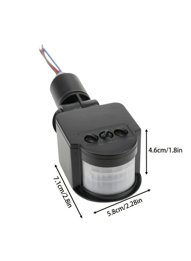 Black Motion Sensor PIR Infrared Automatic Movement Detector Timer Switch 85V 265V - Image 3