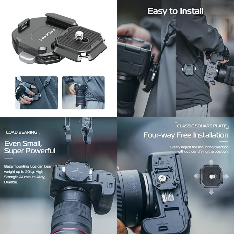 جينيريك Falcambravo F38 Camera Shoulder Strap Mount Quick Release Kit V2 20 g